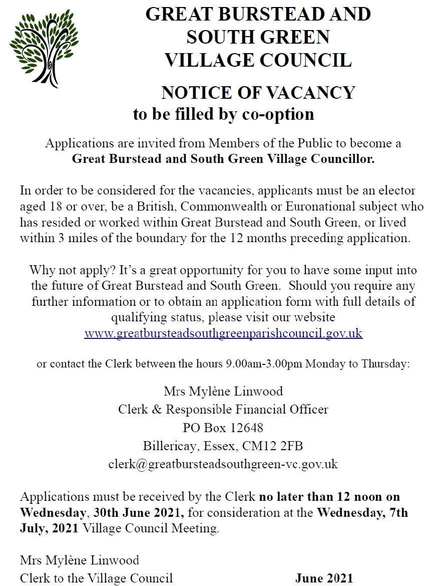 Notice of Councillor Vacancy