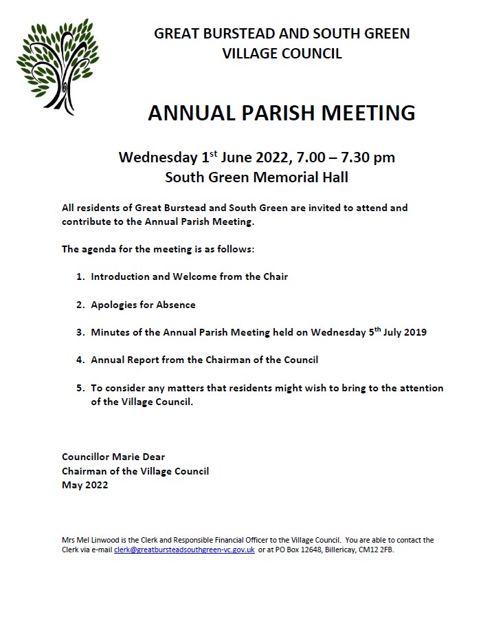 Annual Parish Meeting June 2022