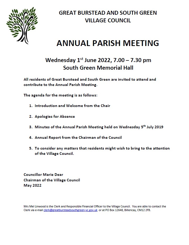 Annual Parish Meeting June 2022
