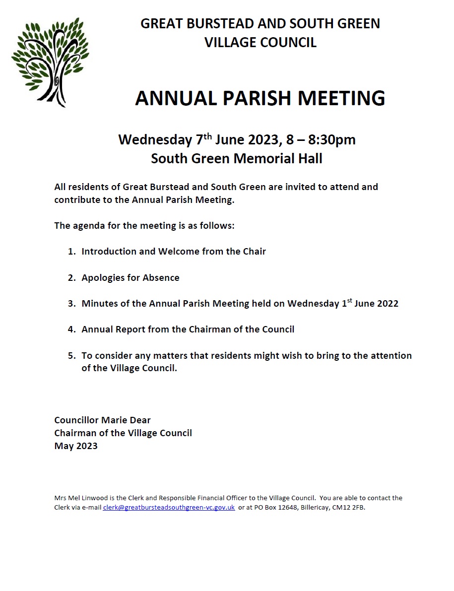 Annual Parish Meeting June 2023